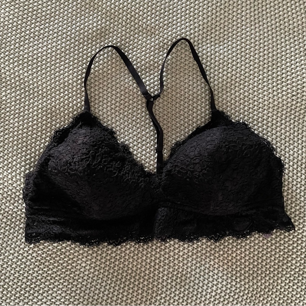 aerie racerback padded lace bralette